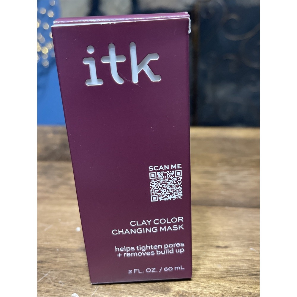 ITK Clay Color Changing Mask Kaolin Clay Deep Pore Cleanser + Minimizer 2oz NEW